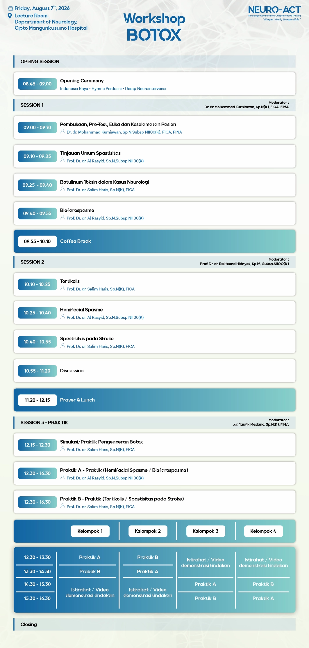 Code Stroke Schedule